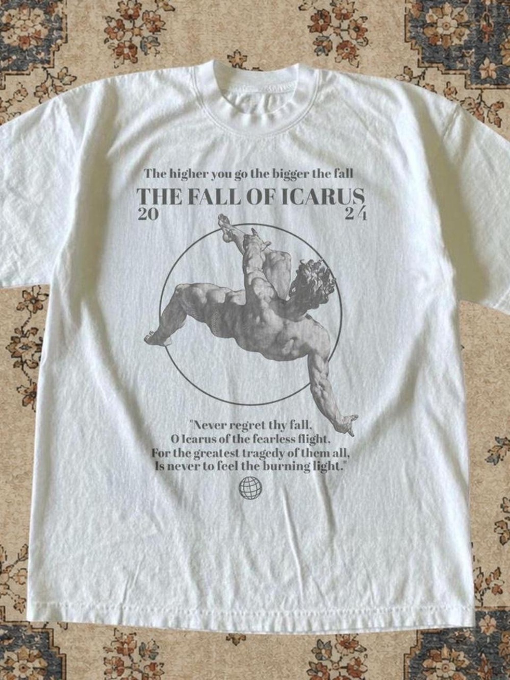 Gildan White 'The Fall of Icarus' Graphic Tee